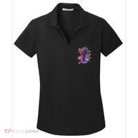 Cool Spaceman Scifi Astronaut Space Women's Dry Zone Grid Polo thumb 0