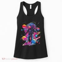 Cool Spaceman Scifi Astronaut Space Women's Tank Top thumb 0