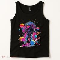 Cool Spaceman Scifi Astronaut Space Tank Top thumb 2