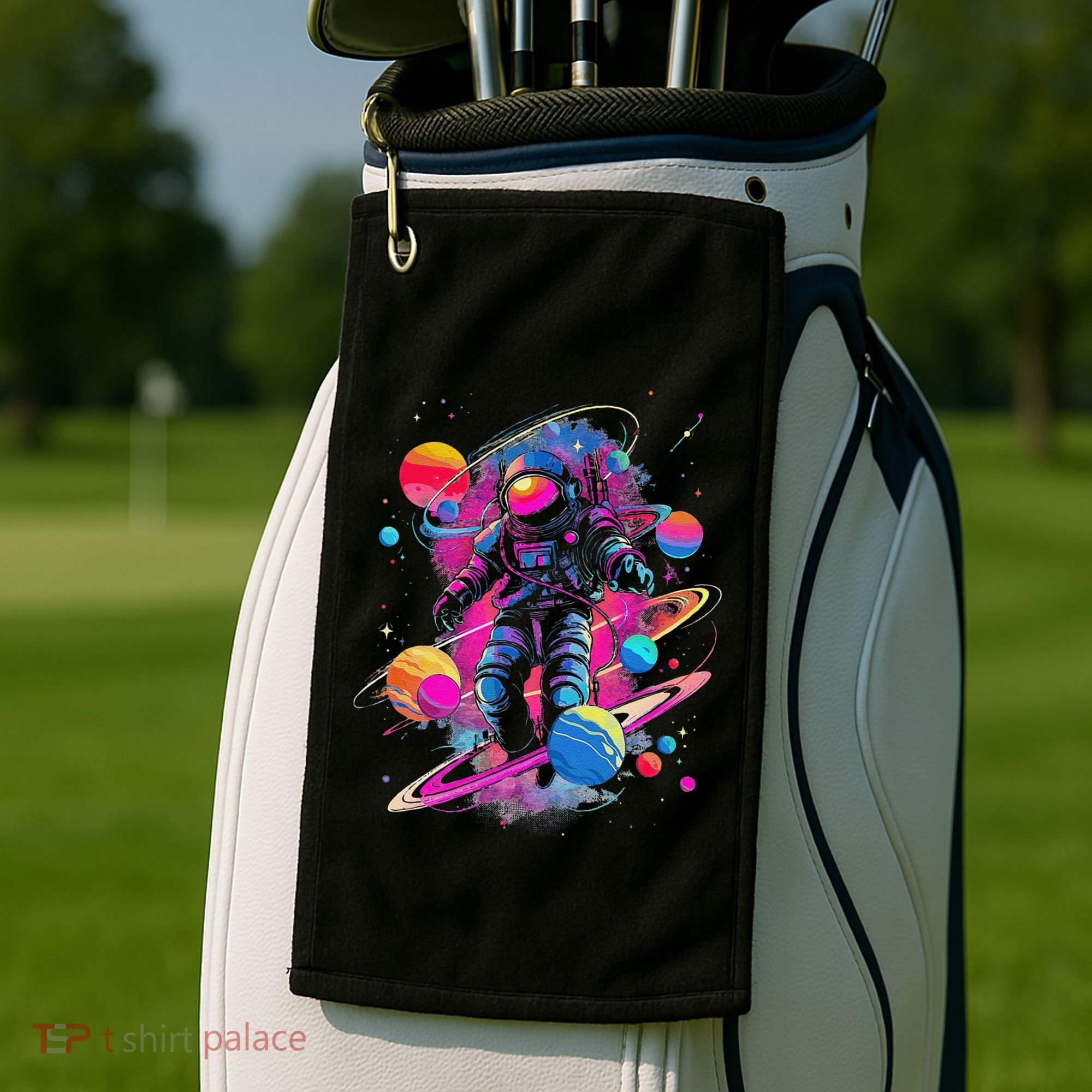 Cool Spaceman Scifi Astronaut Space Golf Towel