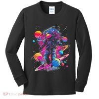Cool Spaceman Scifi Astronaut Space Kids Long Sleeve Shirt thumb 0