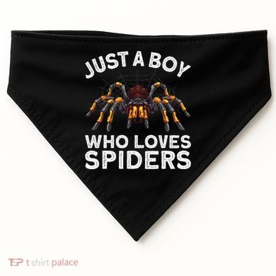 Cute Spider Spider Web Tarantula Arachnid USA-Made Doggie Bandana