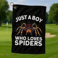 Cute Spider Spider Web Tarantula Arachnid Golf Towel thumb 1
