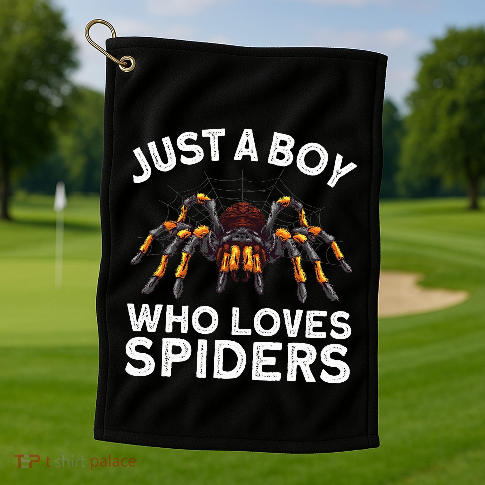 Cute Spider Spider Web Tarantula Arachnid Golf Towel