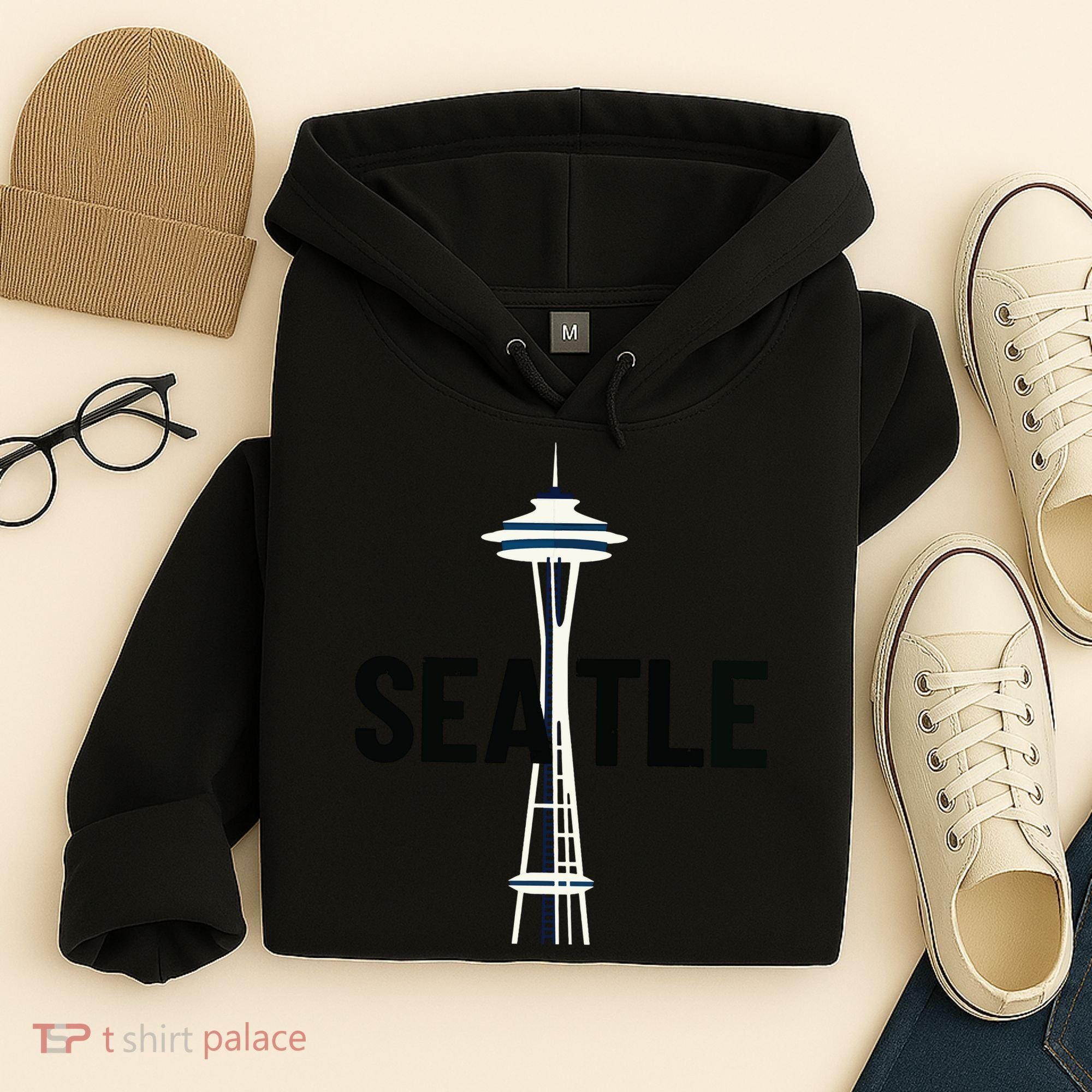 Cool Seattle Space Needle Traveler Souvenir Washington Hoodie