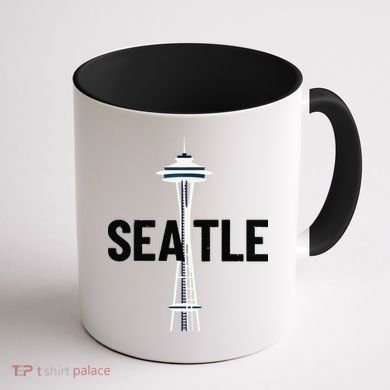 Cool Seattle Space Needle Traveler Souvenir Washington Coffee Mug back
