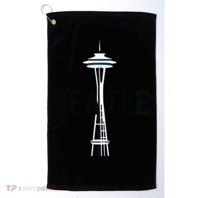 Cool Seattle Space Needle Traveler Souvenir Washington Golf Towel