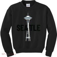 Cool Seattle Space Needle Traveler Souvenir Washington Kids Sweatshirt thumb 0