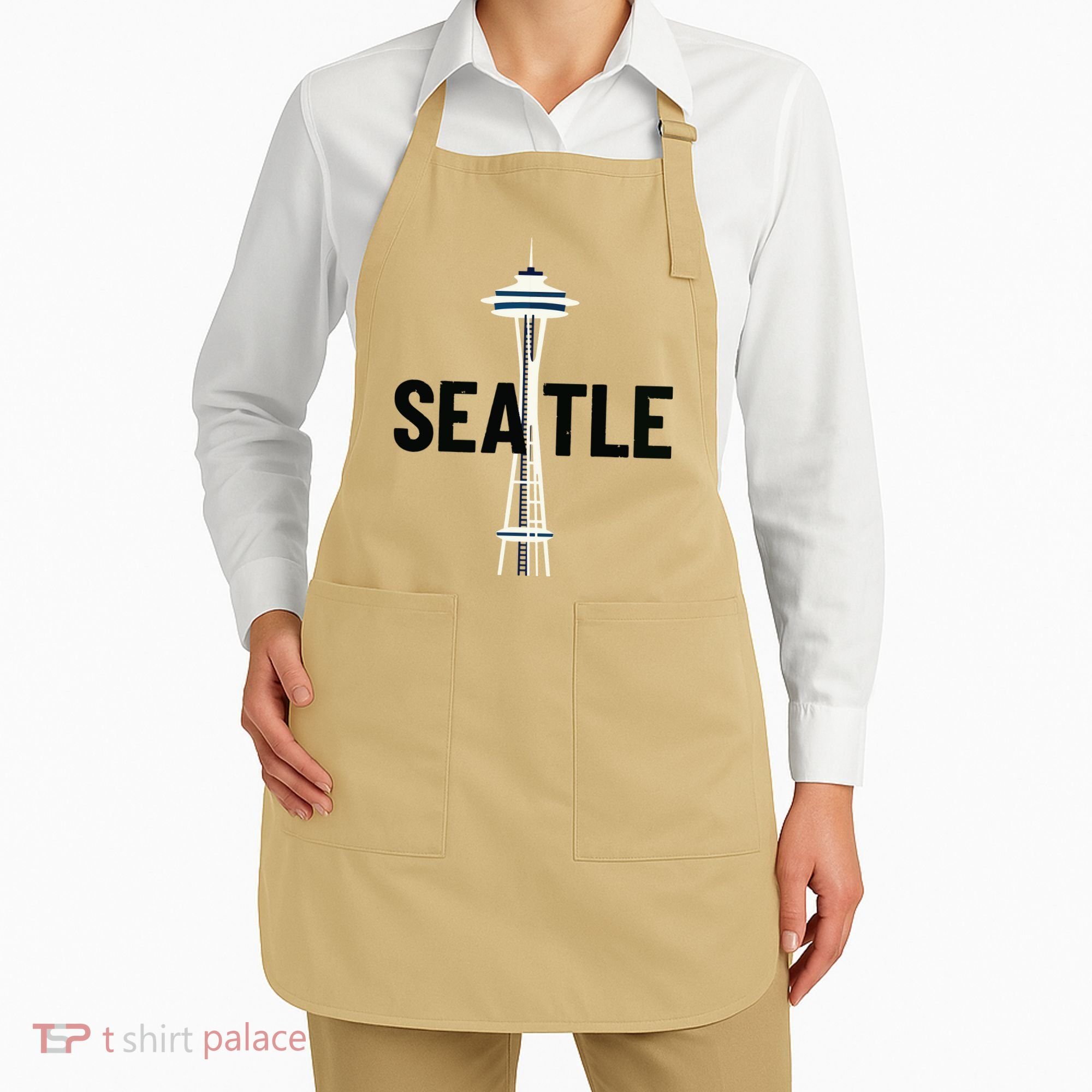 Cool Seattle Space Needle Traveler Souvenir Washington Apron