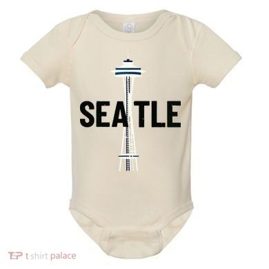 Cool Seattle Space Needle Traveler Souvenir Washington Baby Bodysuit