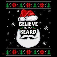 Christmas Snow Santa Believe In The Beard Ugly Sweater Gift Coffee Mug thumb 5