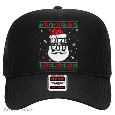 Christmas Snow Santa Believe In The Beard Ugly Sweater Gift Hat