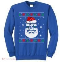 Christmas Snow Santa Believe In The Beard Ugly Sweater Gift Sweatshirt thumb 0