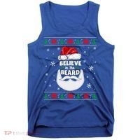 Christmas Snow Santa Believe In The Beard Ugly Sweater Gift Tank Top thumb 0