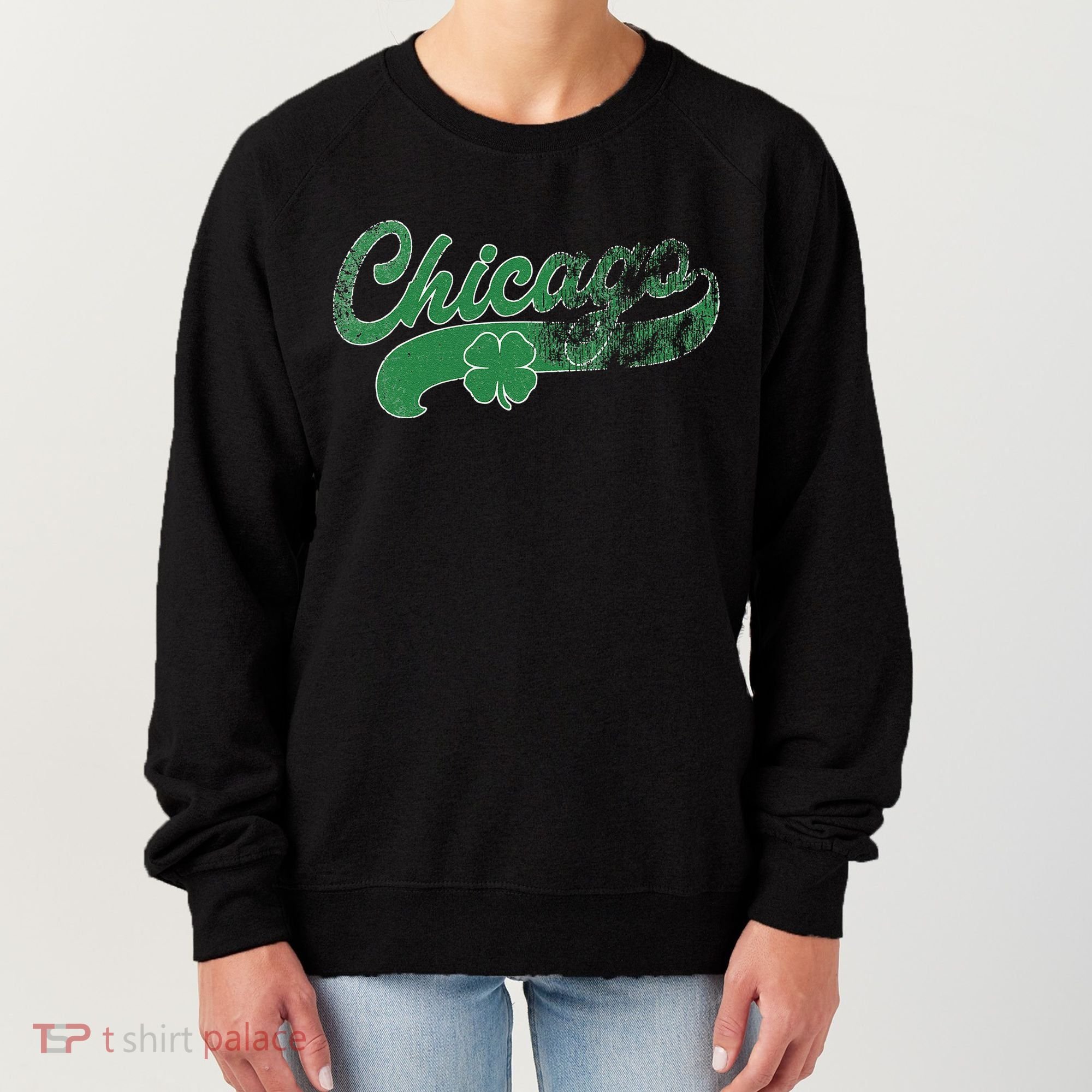 Chicago Shamrock St. Patrick's Day Saint Paddy's Irish Women's Sweatshirt