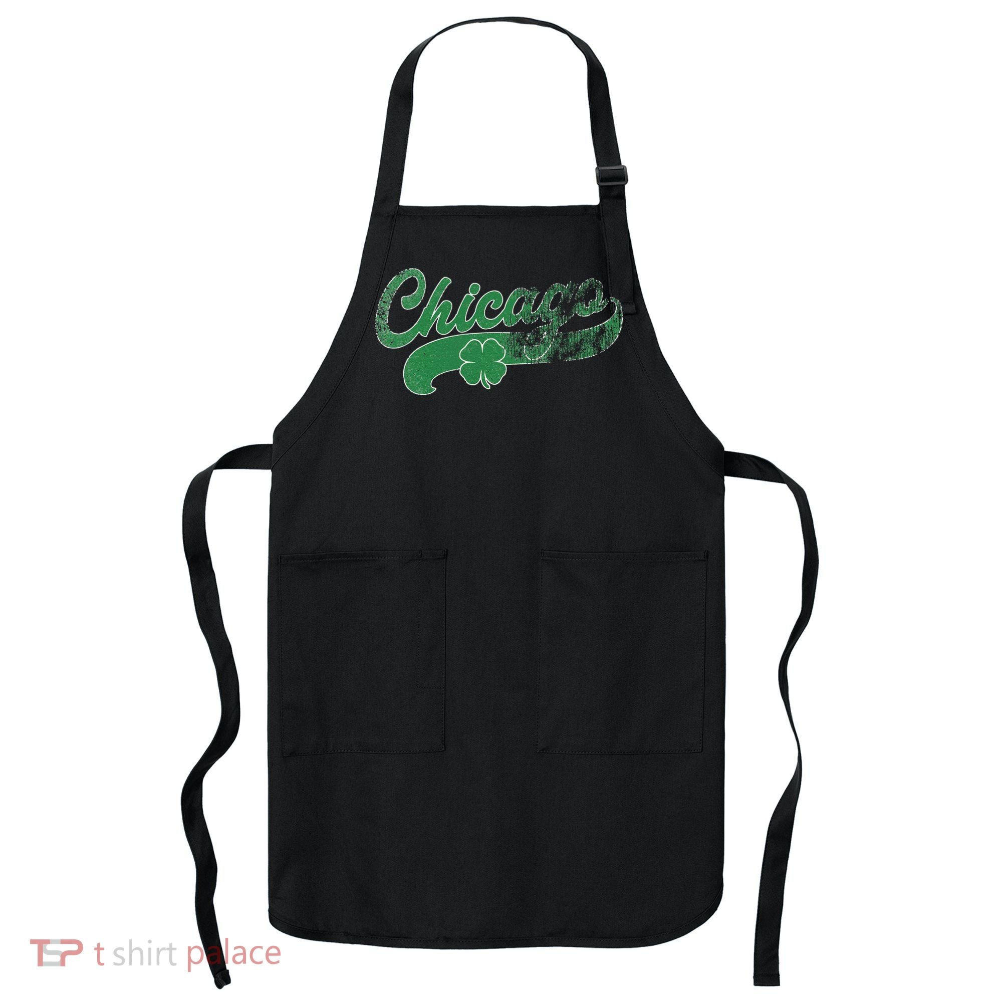 Chicago Shamrock St. Patrick's Day Saint Paddy's Irish Apron