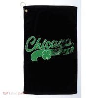 Chicago Shamrock St. Patrick's Day Saint Paddy's Irish Golf Towel thumb 0