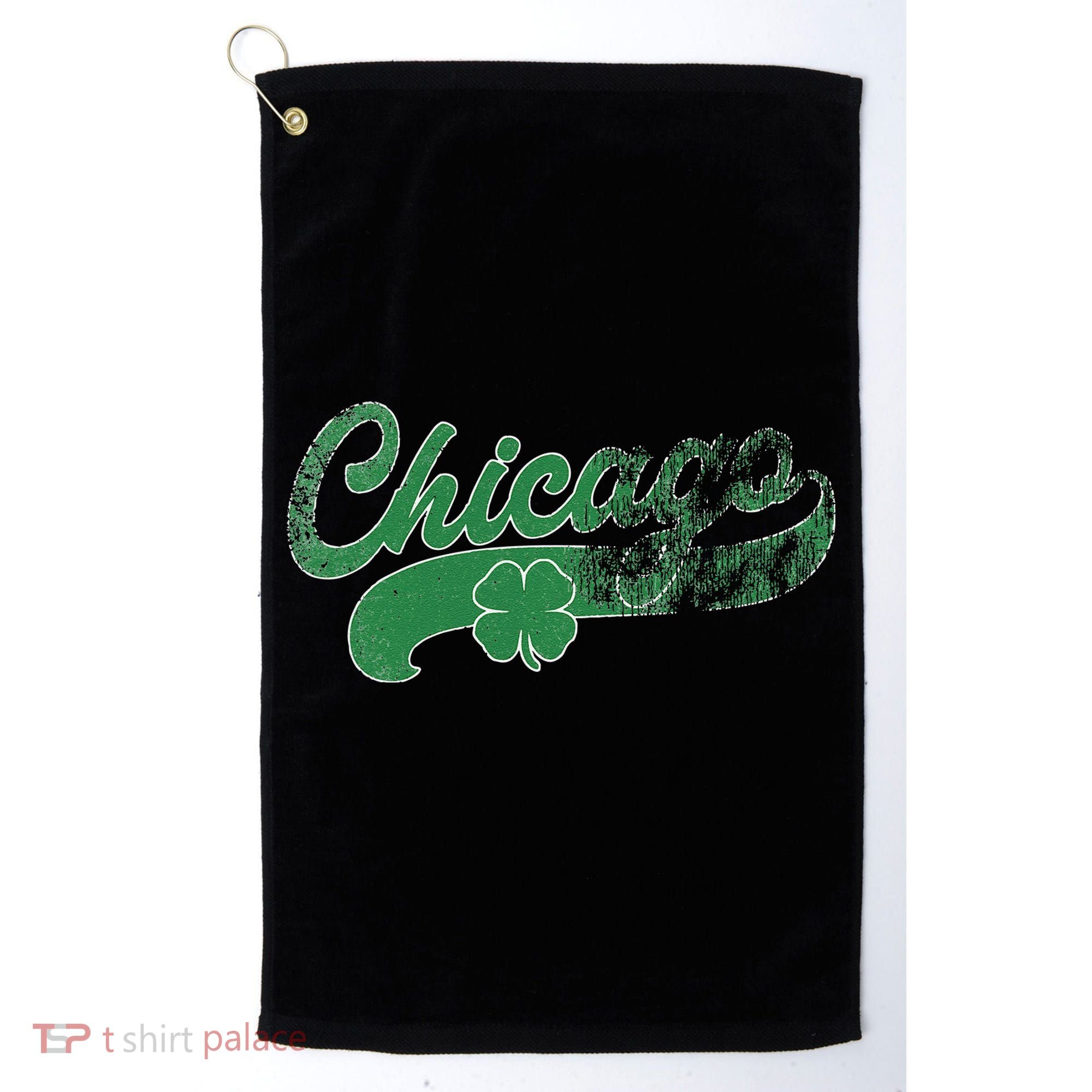 Chicago Shamrock St. Patrick's Day Saint Paddy's Irish Golf Towel