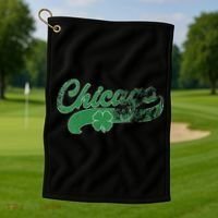Chicago Shamrock St. Patrick's Day Saint Paddy's Irish Golf Towel thumb 1