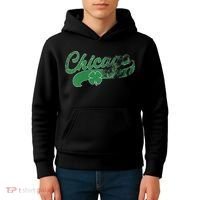 Chicago Shamrock St. Patrick's Day Saint Paddy's Irish Kids Hoodie thumb 4