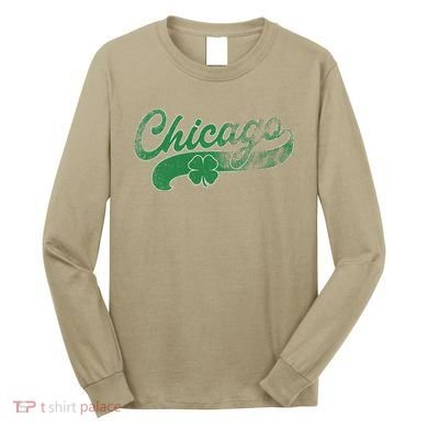 Chicago Shamrock St. Patrick's Day Saint Paddy's Irish Long Sleeve Shirt