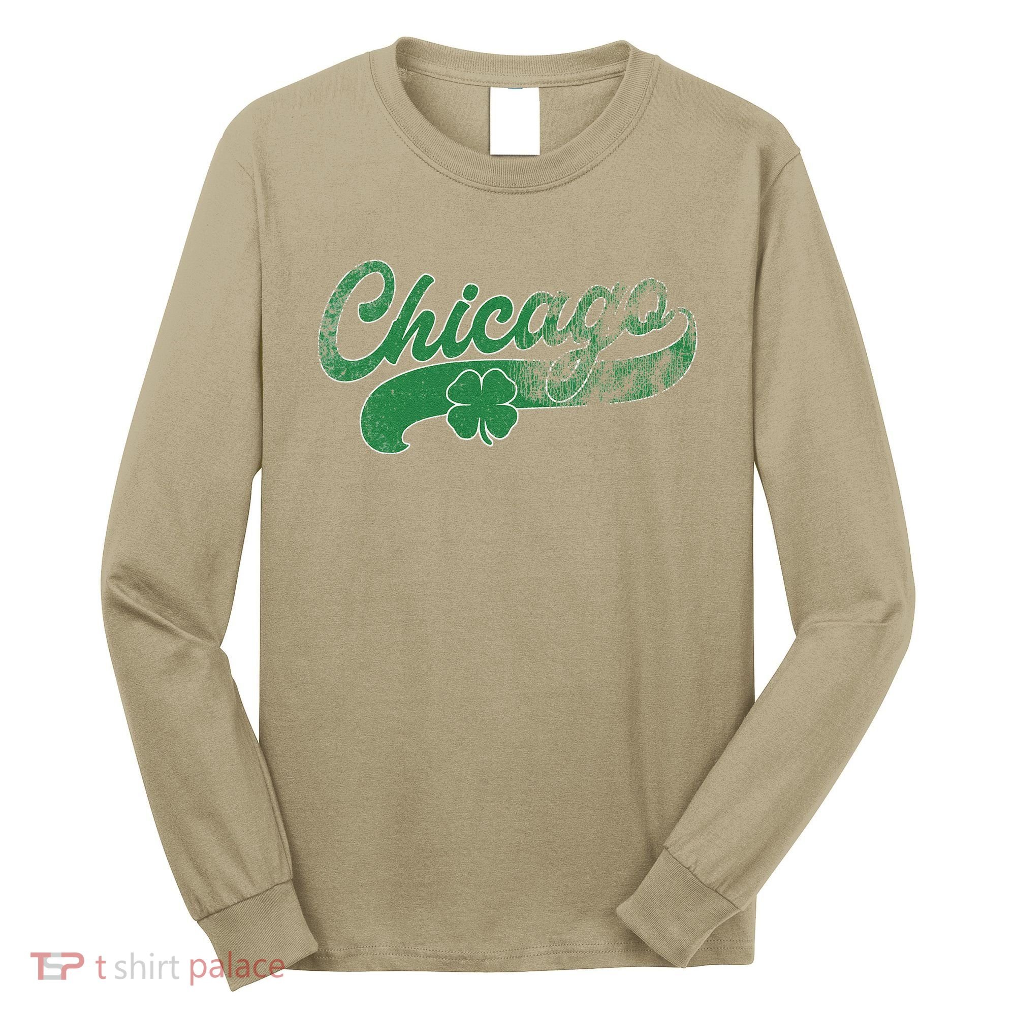 Chicago Shamrock St. Patrick's Day Saint Paddy's Irish Long Sleeve Shirt