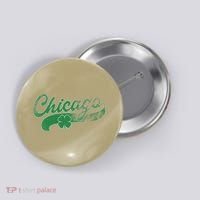 Chicago Shamrock St. Patrick's Day Saint Paddy's Irish Button thumb 0