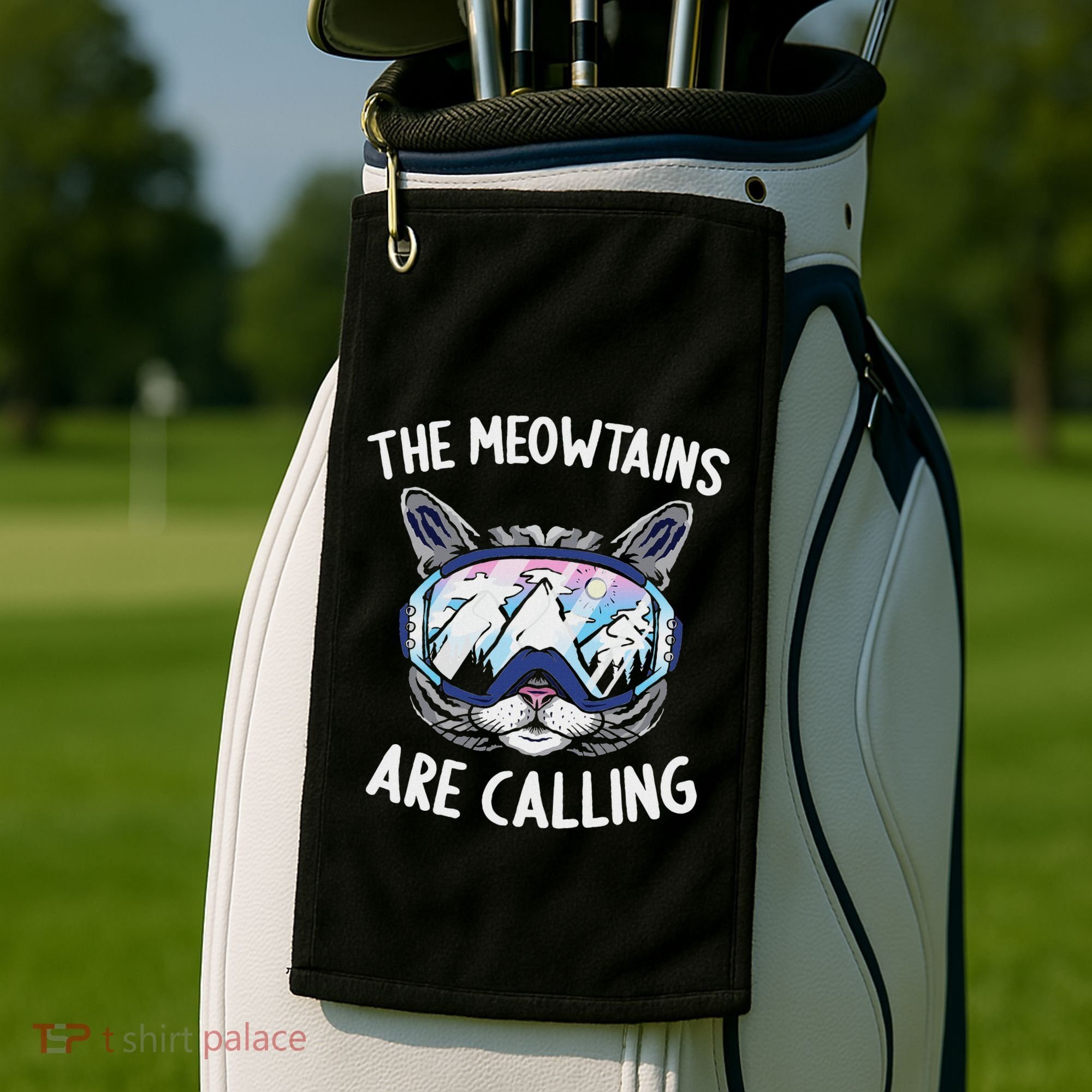 Cool Snowboard Ski Lover Mountain Skier Golf Towel