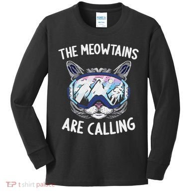 Cool Snowboard Ski Lover Mountain Skier Kids Long Sleeve Shirt