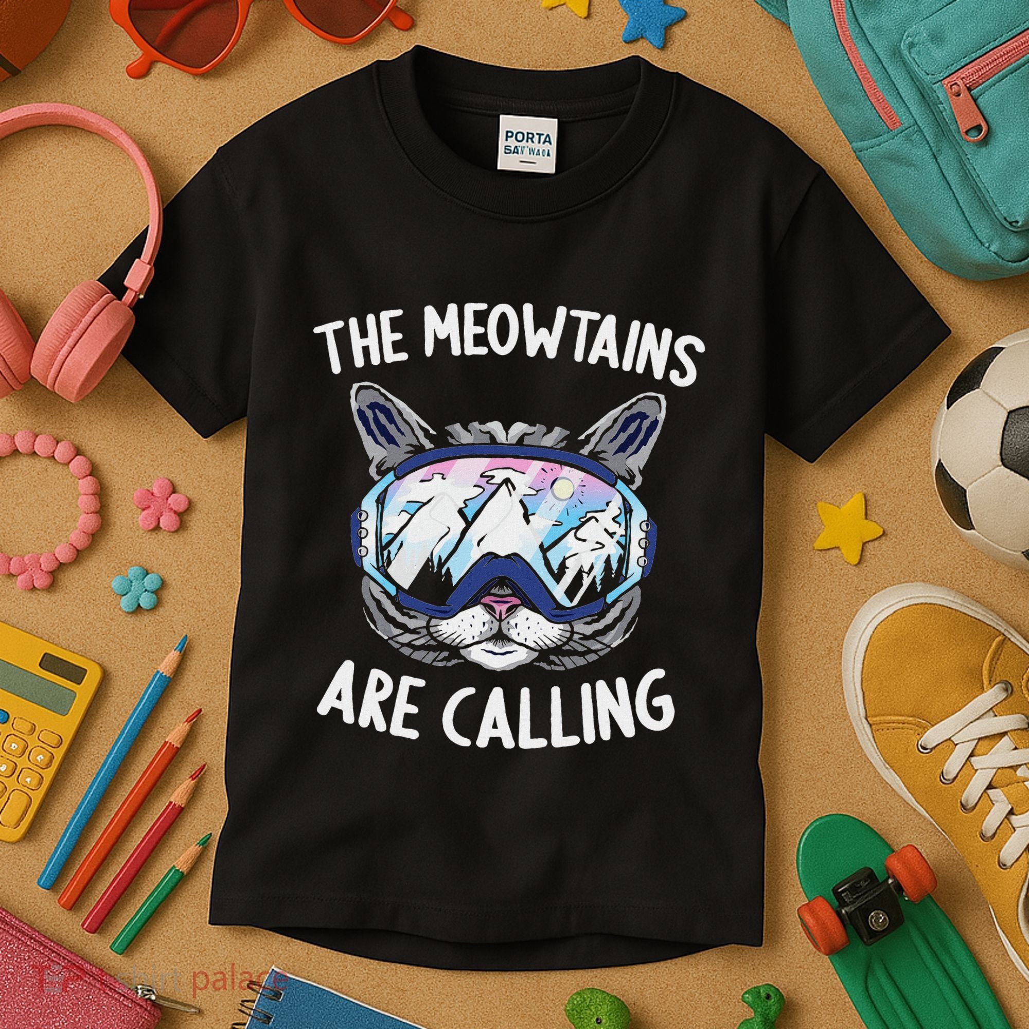Cool Snowboard Ski Lover Mountain Skier Kids T-Shirt