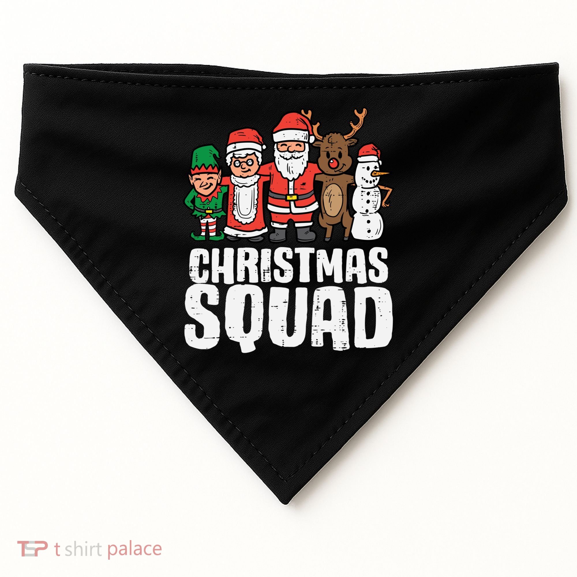 Christmas Squad Santa Xmas Family Boys Girls Cute Gift USA-Made Doggie Bandana