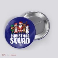 Christmas Squad Santa Xmas Family Boys Girls Cute Gift Button thumb 0