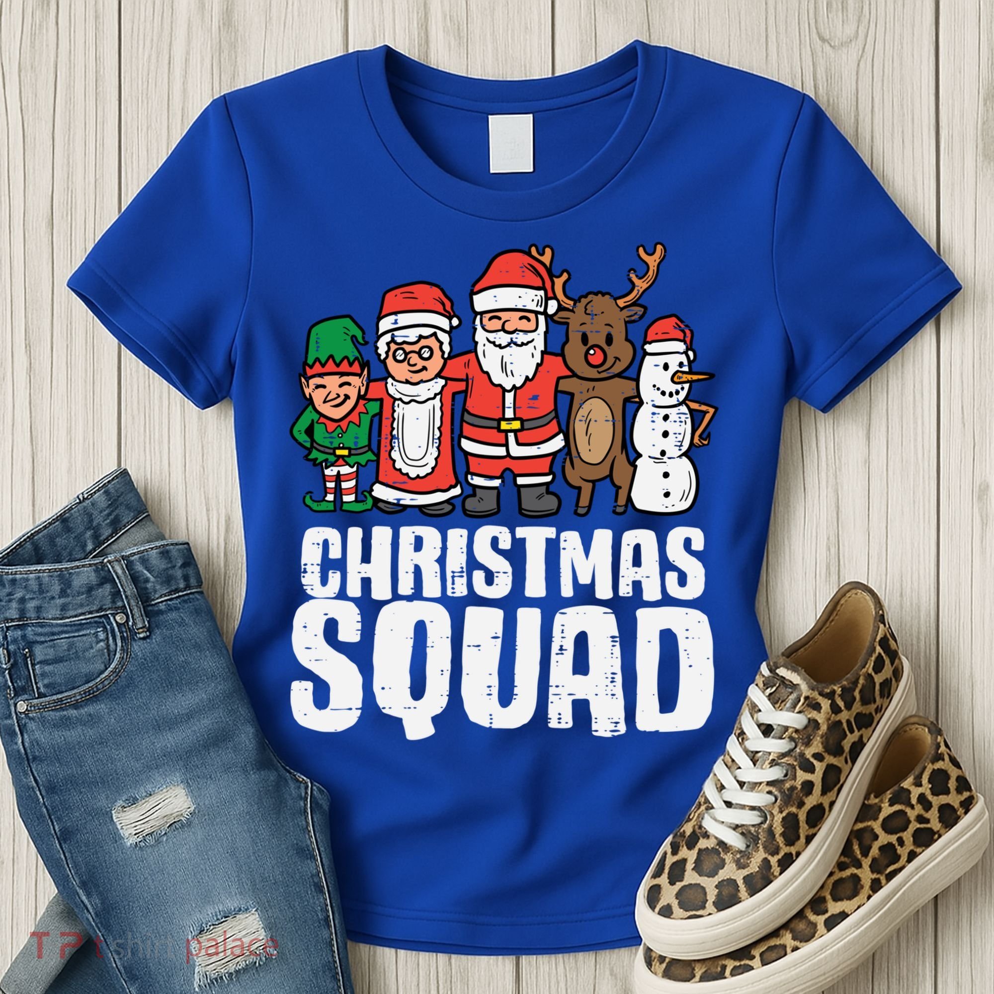 Christmas Squad Santa Xmas Family Boys Girls Cute Gift Women's T-Shirt