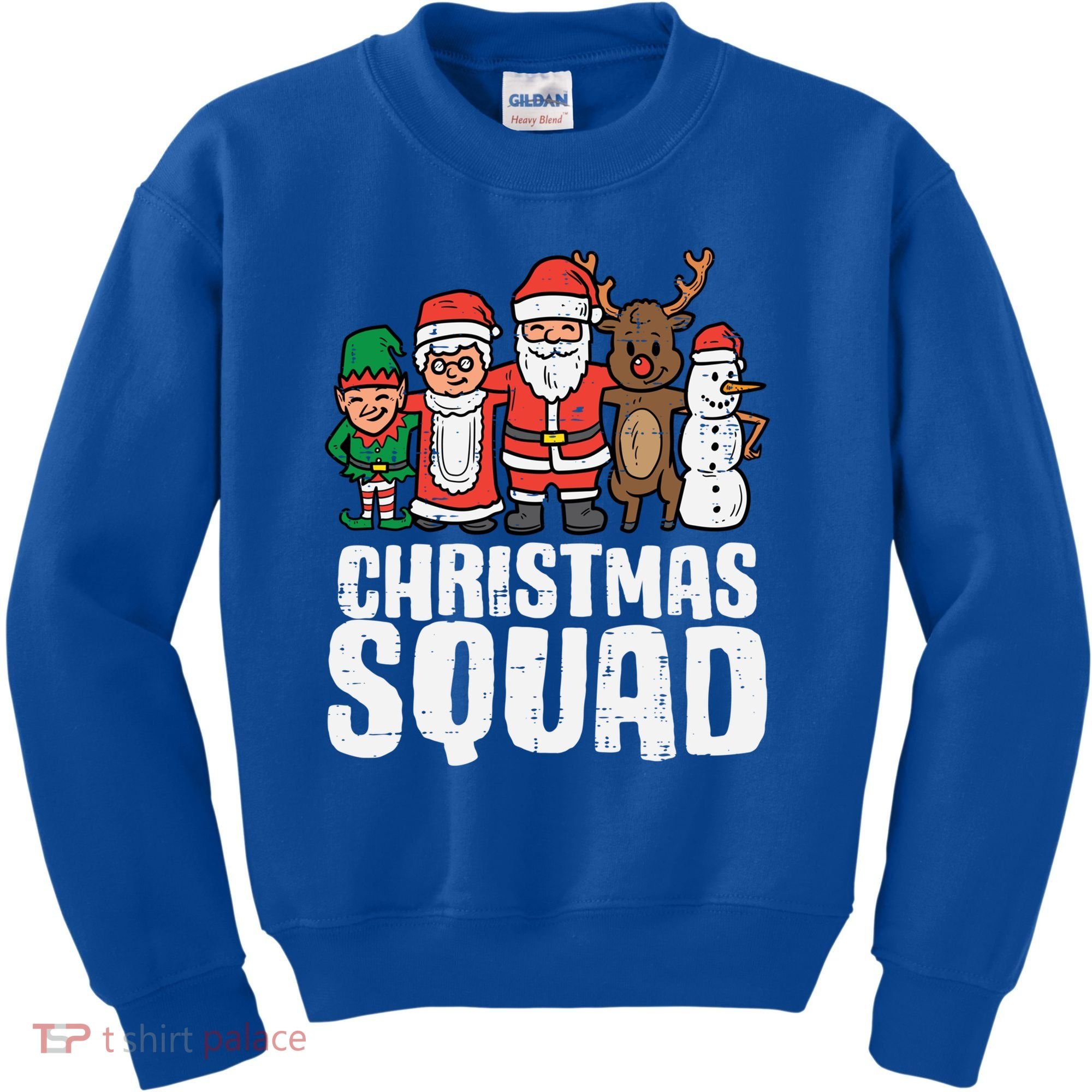 Christmas Squad Santa Xmas Family Boys Girls Cute Gift Kids Sweatshirt