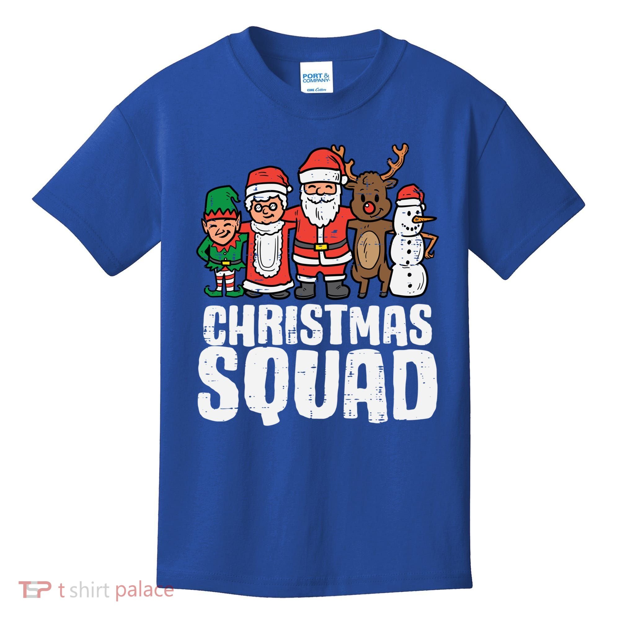 Christmas Squad Santa Xmas Family Boys Girls Cute Gift Kids T-Shirt