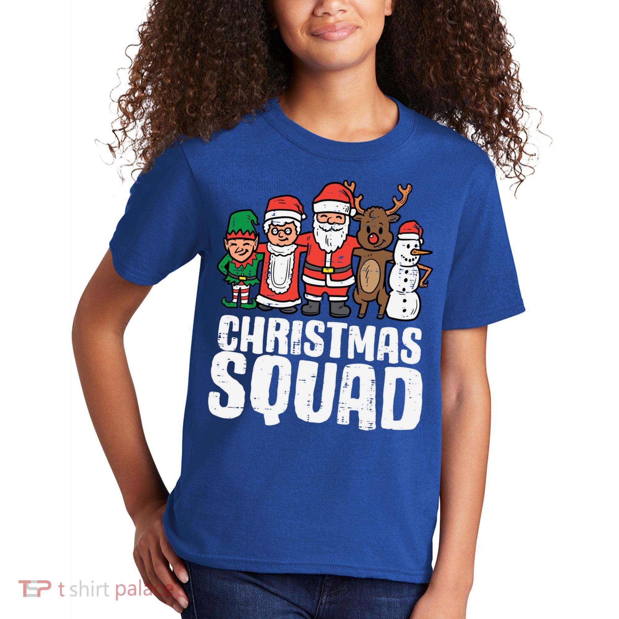 Christmas Squad Santa Xmas Family Boys Girls Cute Gift Kids T-Shirt