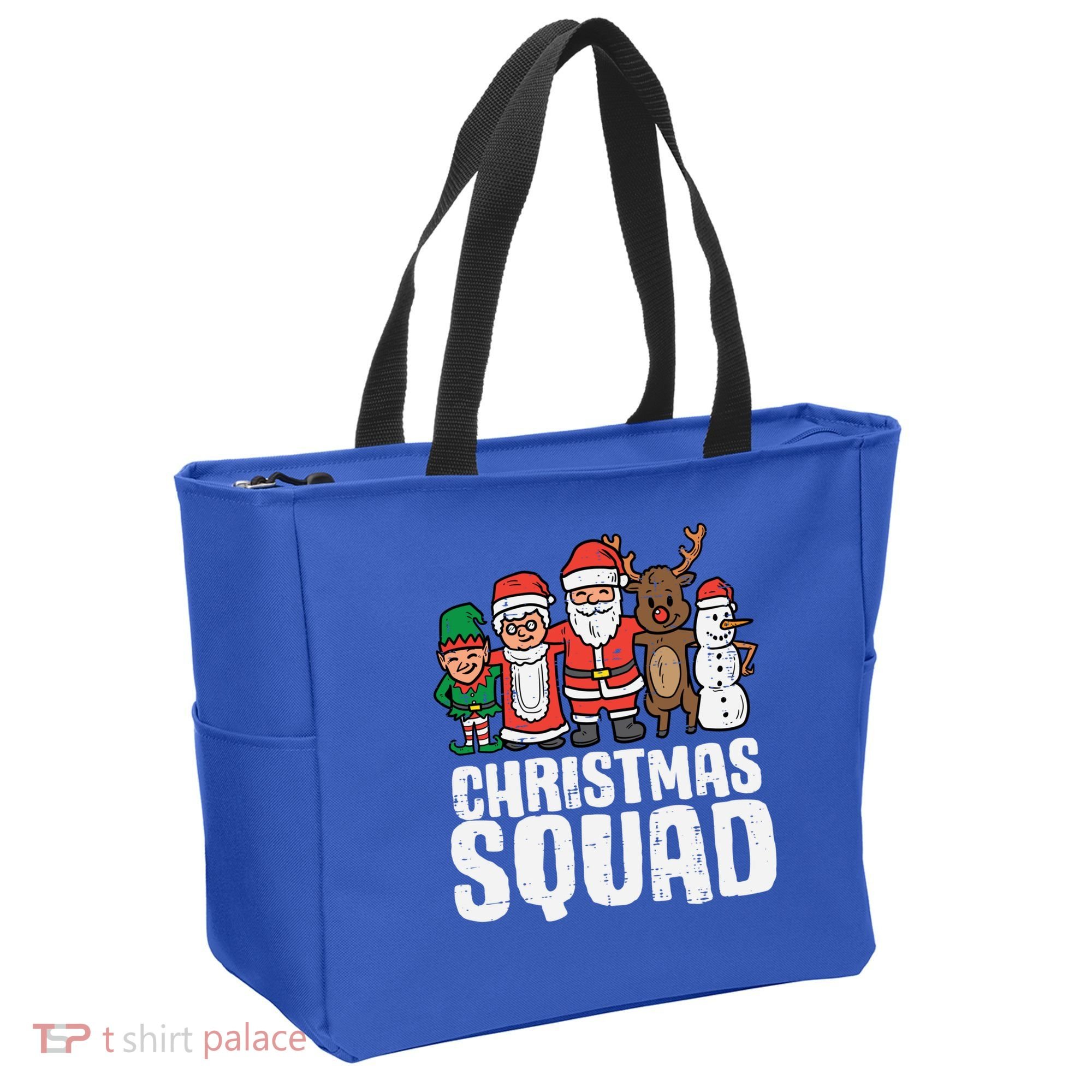 Christmas Squad Santa Xmas Family Boys Girls Cute Gift Tote Bag