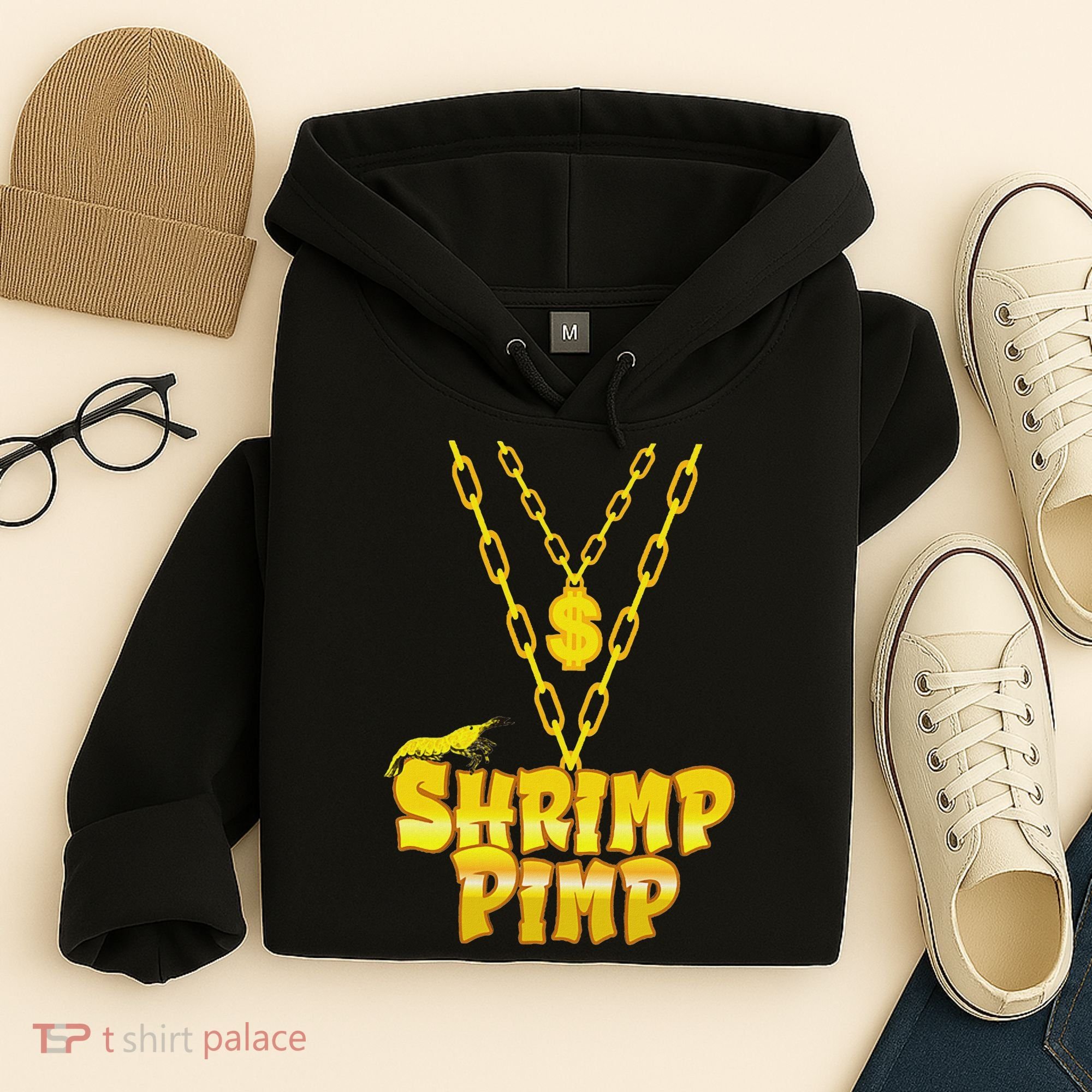 Cherry Shrimp Shrimp Pimp Necklace Funny Aquarium Jewelry Hoodie
