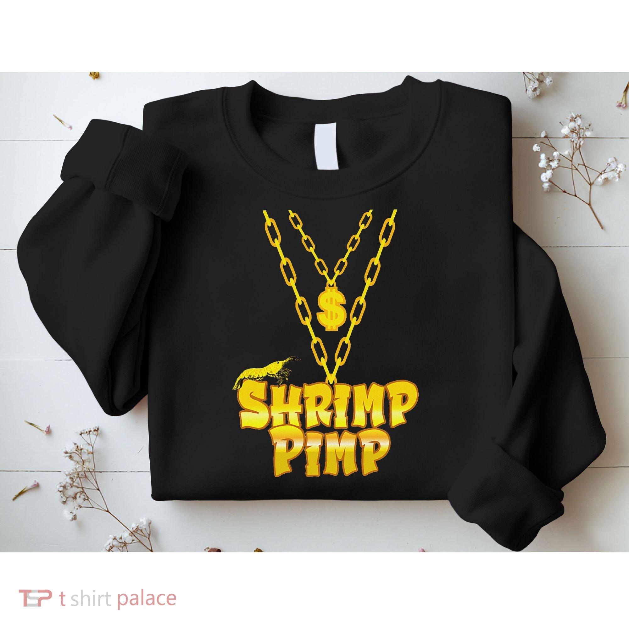 Cherry Shrimp Shrimp Pimp Necklace Funny Aquarium Jewelry Sweatshirt