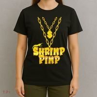 Cherry Shrimp Shrimp Pimp Necklace Funny Aquarium Jewelry T-Shirt thumb 4