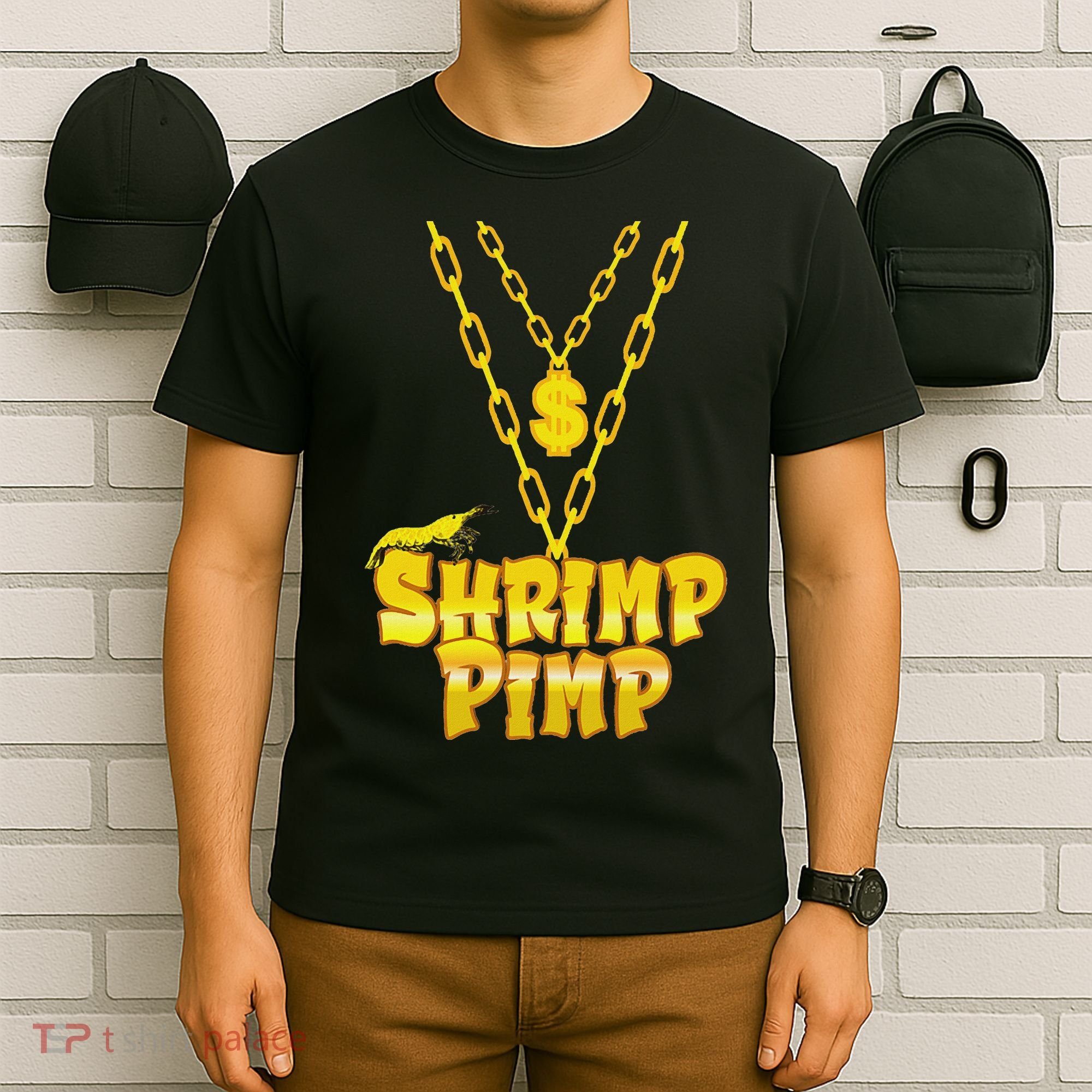 Cherry Shrimp Shrimp Pimp Necklace Funny Aquarium Jewelry T-Shirt