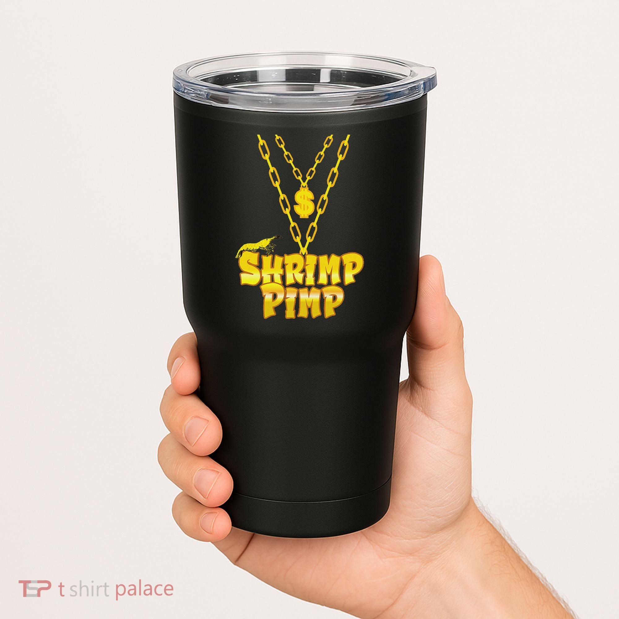 Cherry Shrimp Shrimp Pimp Necklace Funny Aquarium Jewelry Tumbler