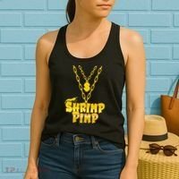 Cherry Shrimp Shrimp Pimp Necklace Funny Aquarium Jewelry Women's Tank Top thumb 2