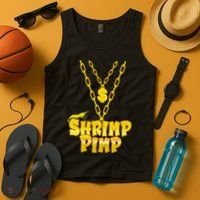 Cherry Shrimp Shrimp Pimp Necklace Funny Aquarium Jewelry Tank Top thumb 4