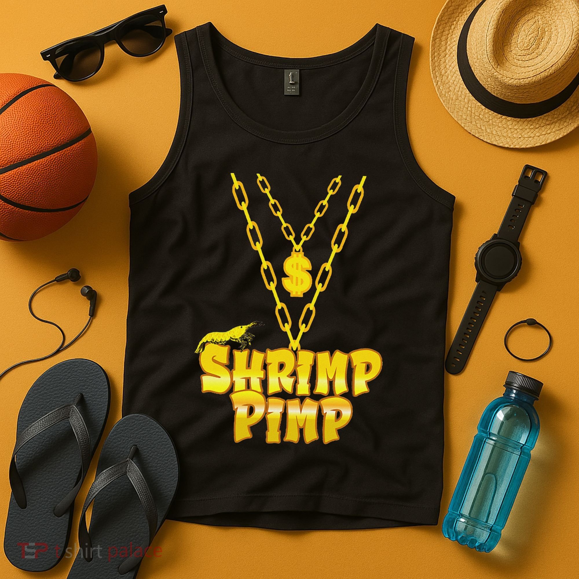 Cherry Shrimp Shrimp Pimp Necklace Funny Aquarium Jewelry Tank Top