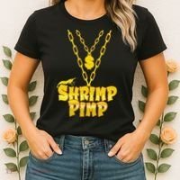 Cherry Shrimp Shrimp Pimp Necklace Funny Aquarium Jewelry Women's T-Shirt thumb 2