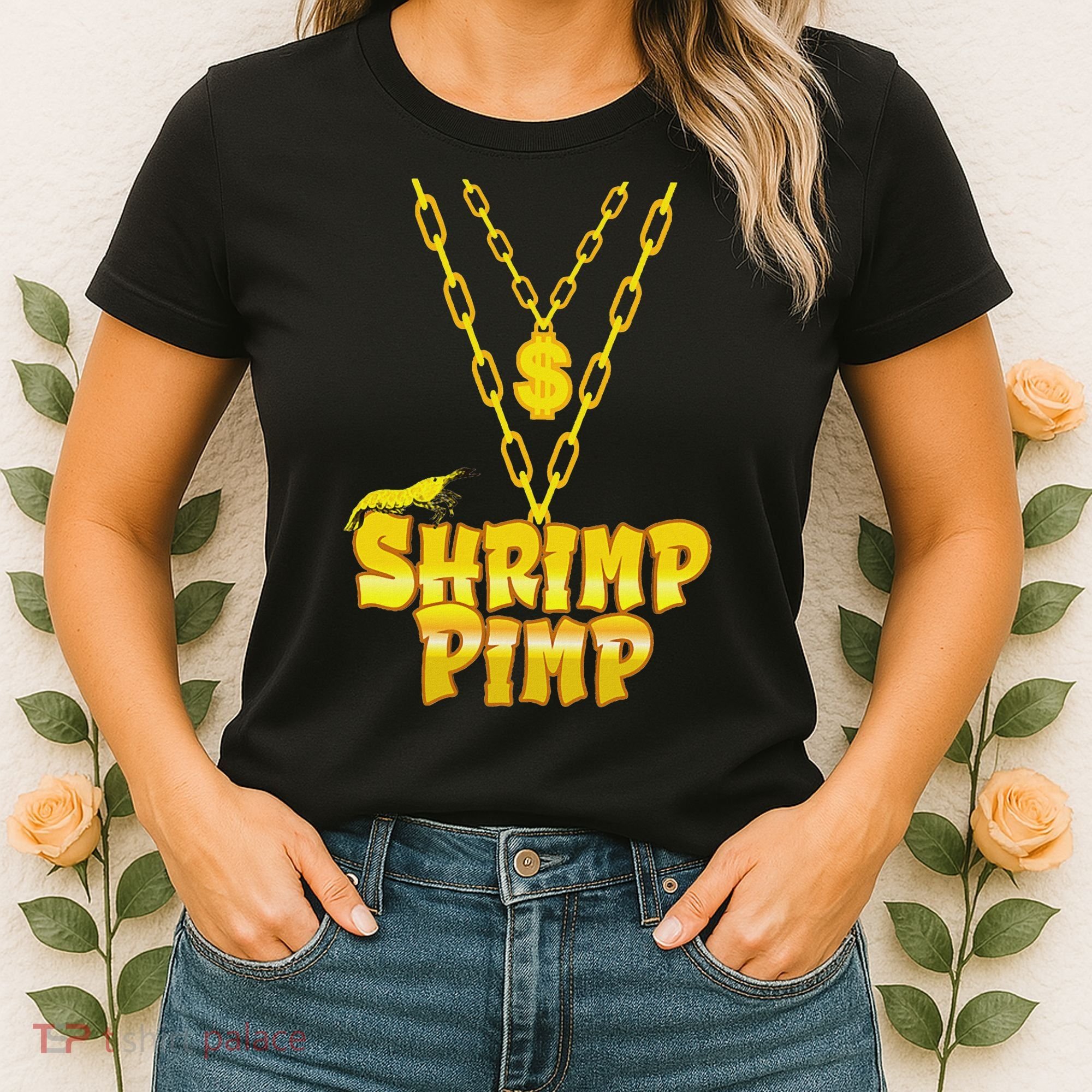 Cherry Shrimp Shrimp Pimp Necklace Funny Aquarium Jewelry Women's T-Shirt