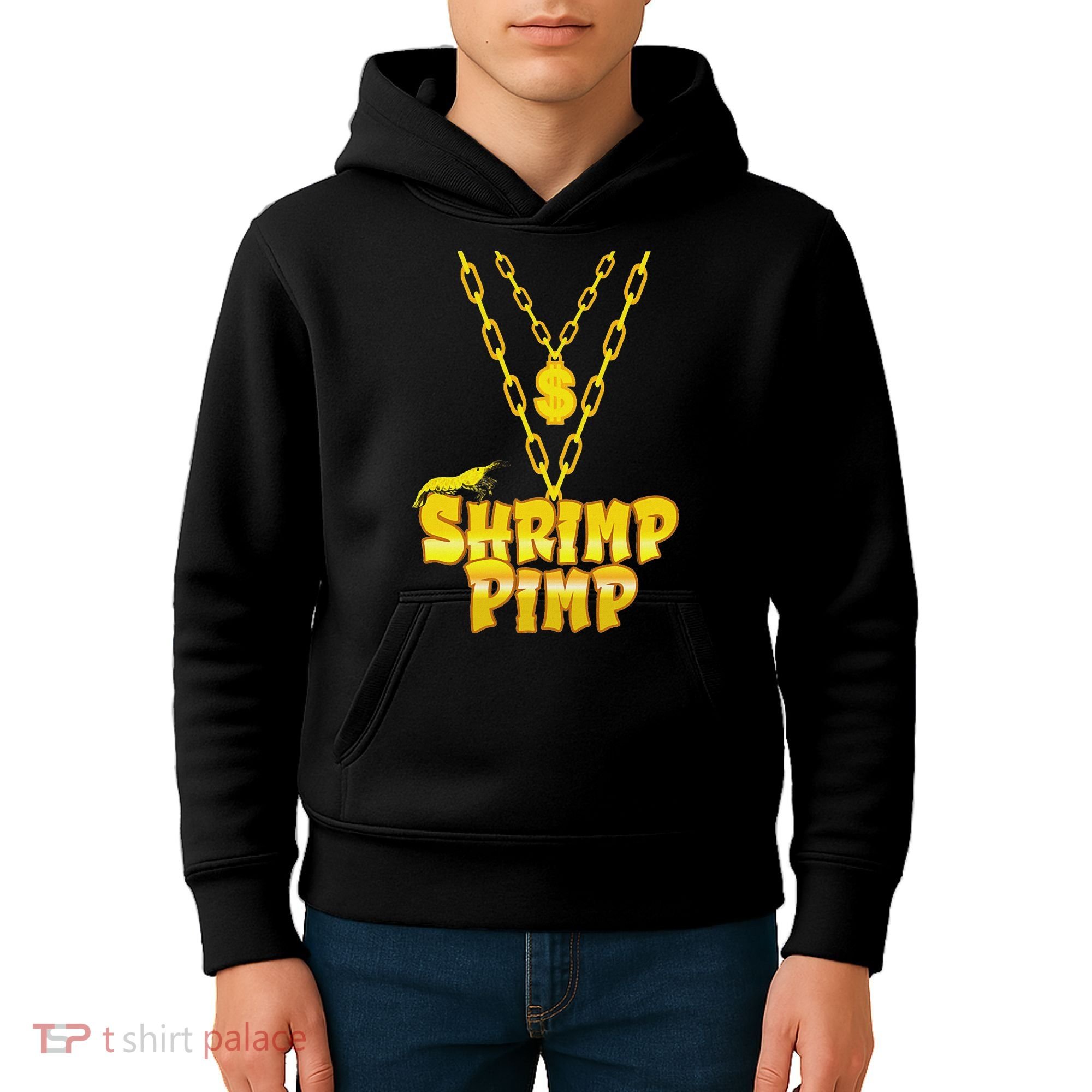 Cherry Shrimp Shrimp Pimp Necklace Funny Aquarium Jewelry Kids Hoodie