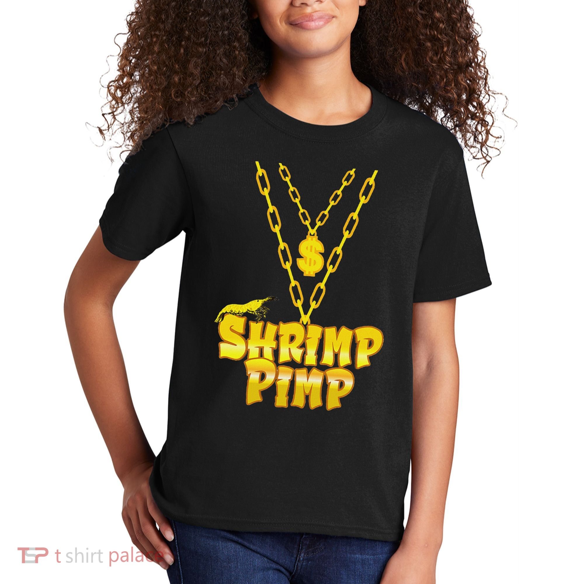 Cherry Shrimp Shrimp Pimp Necklace Funny Aquarium Jewelry Kids T-Shirt