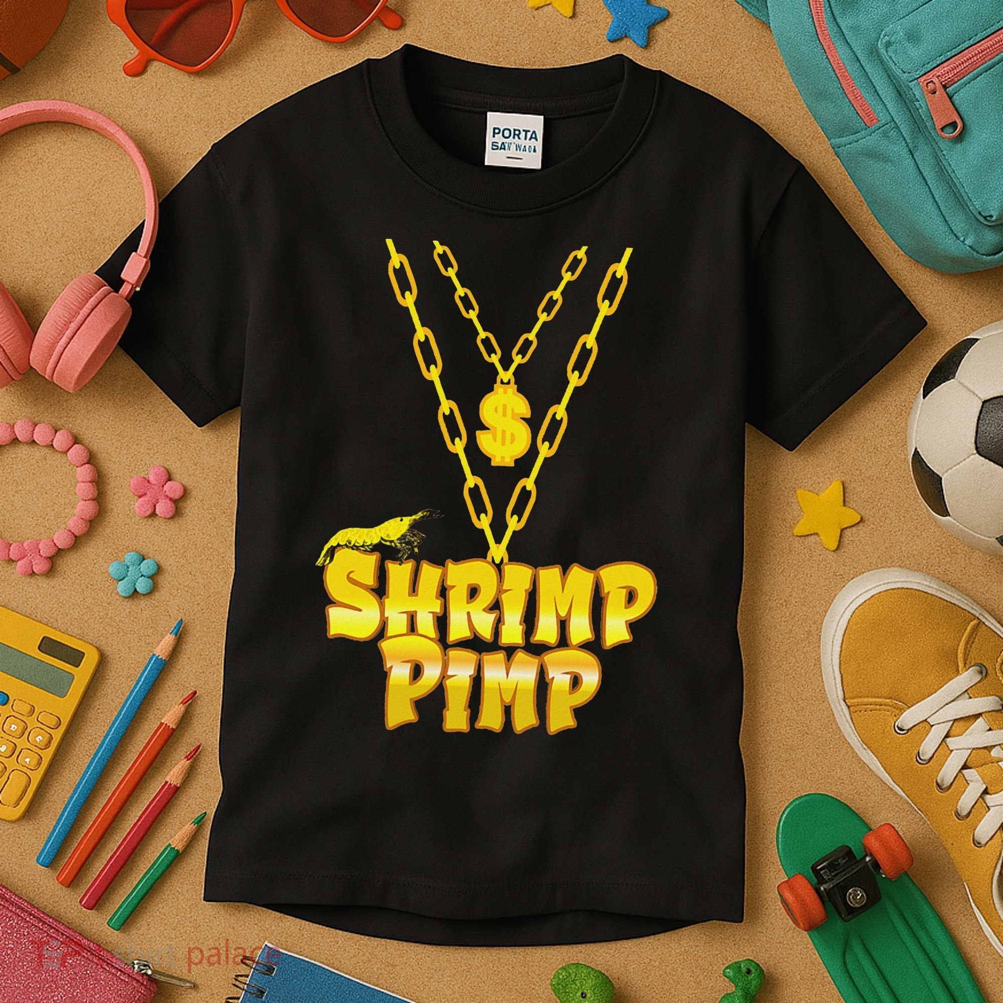 Cherry Shrimp Shrimp Pimp Necklace Funny Aquarium Jewelry Kids T-Shirt